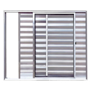 Janela Veneziana 3 Fls Sem Grade Alumínio Branco ou Brilhante Linha Master ou Modular